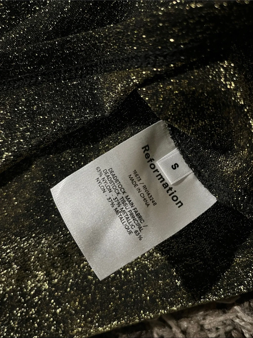 MY26 Reformation Jupiter Metallic Sparkle Top